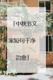 中秋节文案短句干净治愈