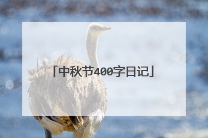 中秋节400字日记