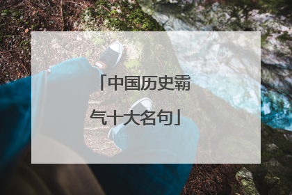 中国历史霸气十大名句