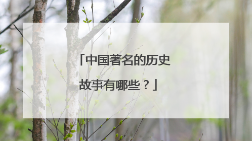 中国著名的历史故事有哪些？