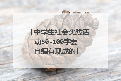 中学生社会实践活动50-100字要自编有现成的