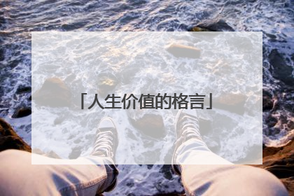 人生价值的格言