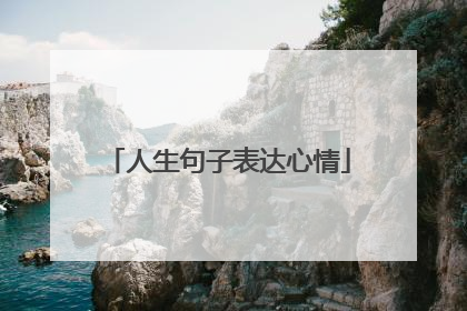 人生句子表达心情