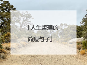 人生哲理的简短句子