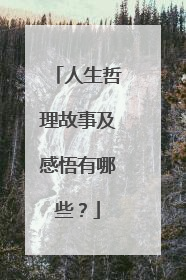 人生哲理故事及感悟有哪些?