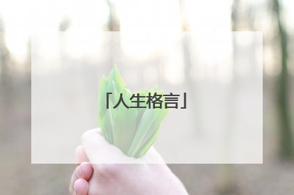 人生格言