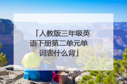 人教版三年级英语下册第二单元单词表什么背