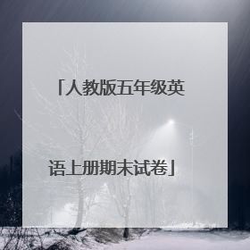 人教版五年级英语上册期末试卷