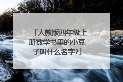 人教版四年级上册数学书里的小豆子叫什么名字?