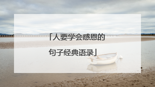 人要学会感恩的句子经典语录