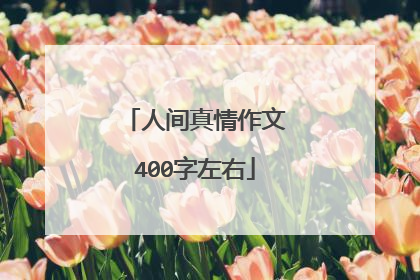 人间真情作文400字左右