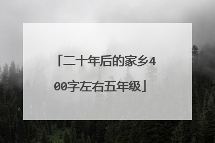 二十年后的家乡400字左右五年级