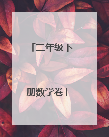 二年级下册数学卷