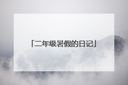 二年级暑假的日记