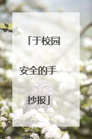 于校园安全的手抄报
