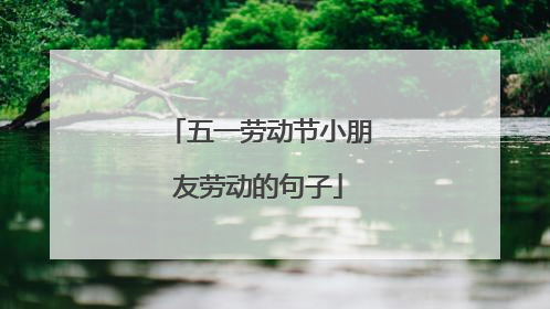 五一劳动节小朋友劳动的句子