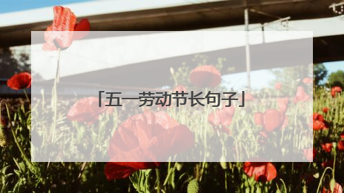 五一劳动节长句子