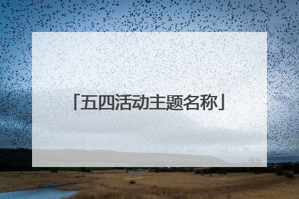 五四活动主题名称