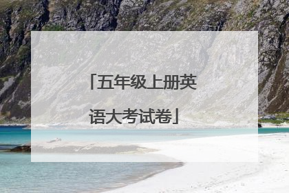 五年级上册英语大考试卷