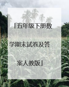 五年级下册数学期末试卷及答案人教版