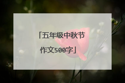 五年级中秋节作文500字