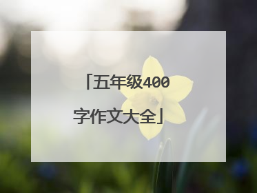 五年级400字作文大全