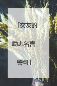 交友的励志名言警句