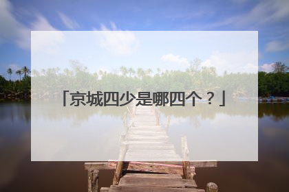 京城四少是哪四个？