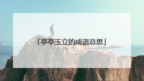 亭亭玉立的成语意思