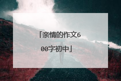 亲情的作文600字初中