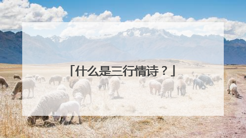 什么是三行情诗？