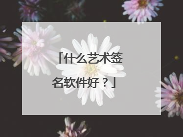 什么艺术签名软件好？