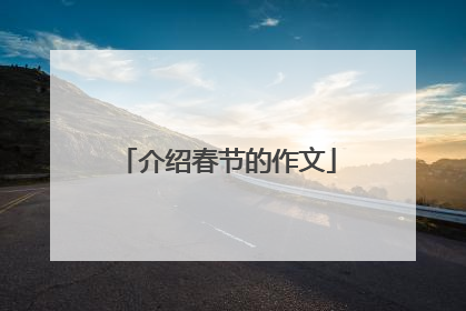 介绍春节的作文