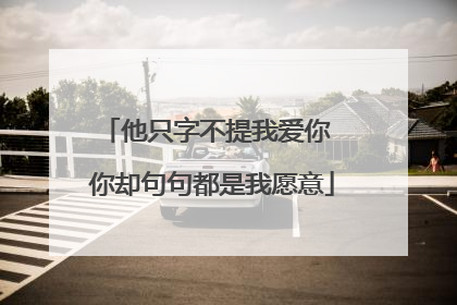 他只字不提我爱你 你却句句都是我愿意