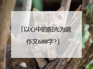 以心中的阳光为题作文600字?