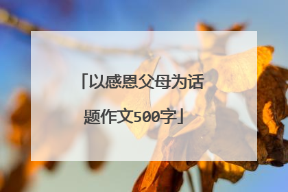 以感恩父母为话题作文500字