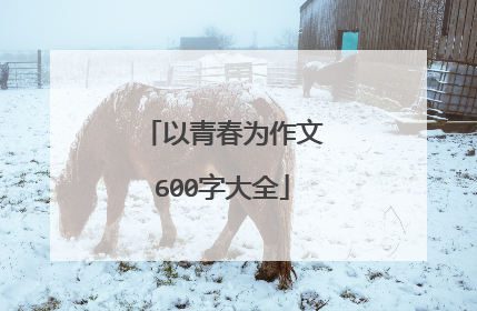 以青春为作文600字大全