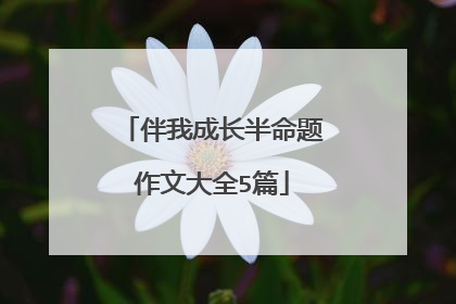 伴我成长半命题作文大全5篇