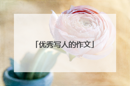 优秀写人的作文