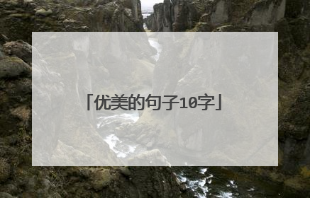 优美的句子10字