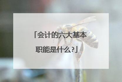 会计的六大基本职能是什么?