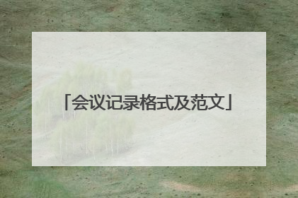 会议记录格式及范文
