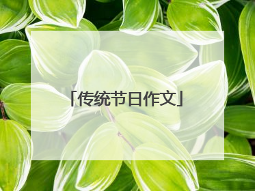 传统节日作文