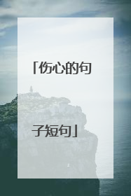 伤心的句子短句