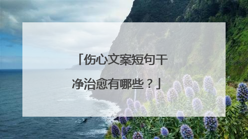伤心文案短句干净治愈有哪些?