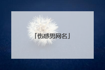 伤感男网名