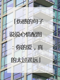 伤感的句子说说心情配图:你的爱,真的太过遥远