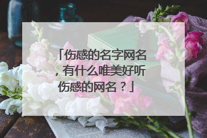 伤感的名字网名，有什么唯美好听伤感的网名？