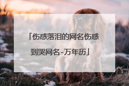 伤感落泪的网名伤感到哭网名-万年历
