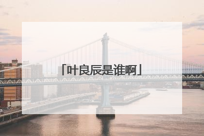 叶良辰是谁啊